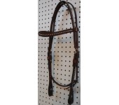 Chestnut Leather Straight Browband Headstall With Stainless Steel Spots