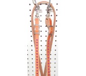Russet Leather Roping Reins With Purple Spots