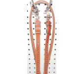 Russet Leather Roping Reins With Nickle Spots